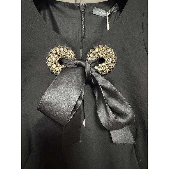 Alexander McQueen Blouse Womens IT 42 Black Crystal Bow Made Italy 364656QDL18 - Picture 7 of 16